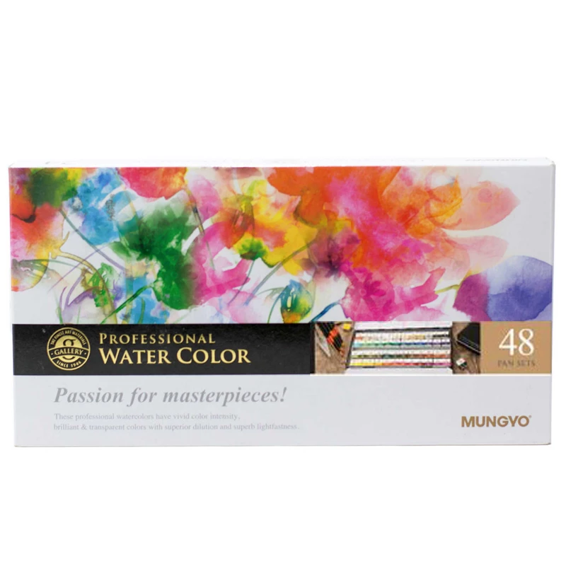 آبرنگ حرفه ای مانجیو کره- 48 تایی نیم پالت